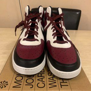 Nike Men’s High-Top Sneakers in Maroon, Black & White